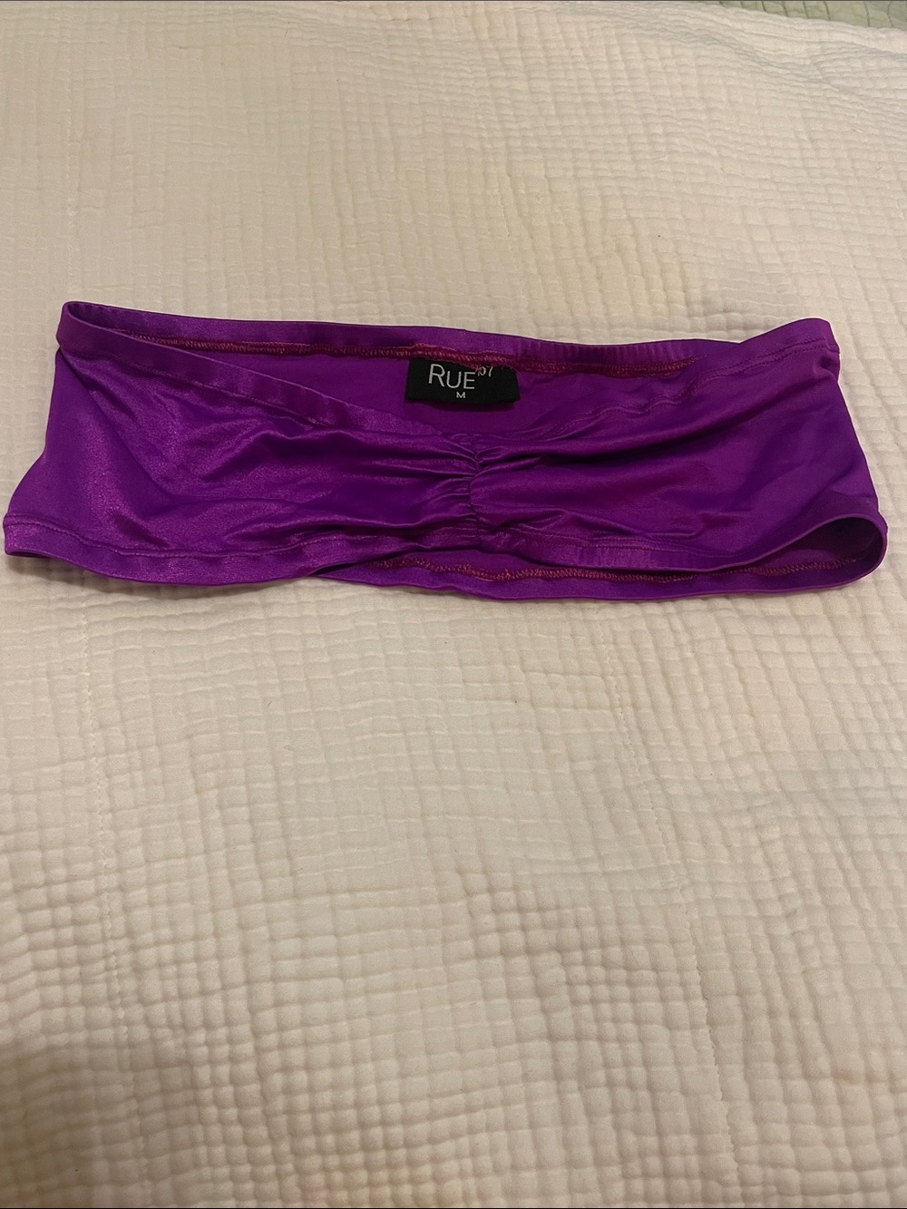 Rue 107 Vibrant Purple Satin Bandeau